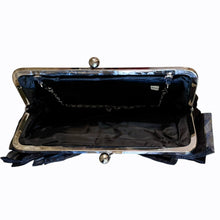 Load image into Gallery viewer, Clutch Black Satin Evening Purse Studded Handbag