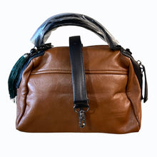 Load image into Gallery viewer, Womens Brown Vegan Soft Leather Handbag with added Long Strap