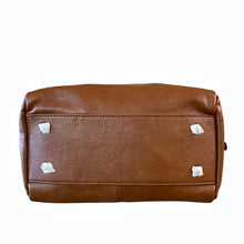 Load image into Gallery viewer, Womens Brown Vegan Soft Leather Handbag with added Long Strap