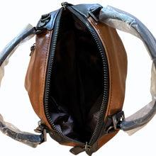 Load image into Gallery viewer, Womens Brown Vegan Soft Leather Handbag with added Long Strap
