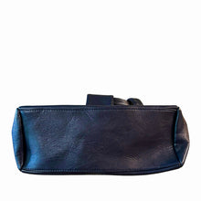 Load image into Gallery viewer, Womens Blue Vegan Leather Tote Handbag with Long Strap