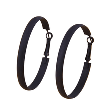 Load image into Gallery viewer, Womens Black Hoop Earrings