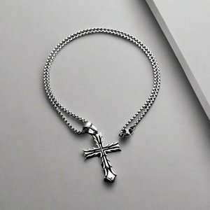 Mens Titanium Stainless Steel Pendant Necklace