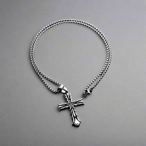 Mens Titanium Stainless Steel Pendant Necklace