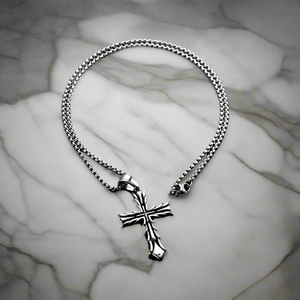 Mens Titanium Stainless Steel Pendant Necklace