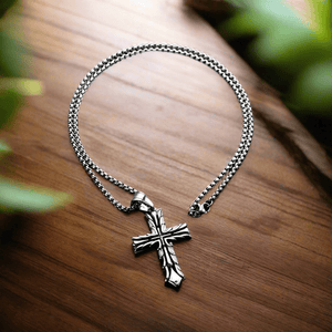 Mens Titanium Stainless Steel Pendant Necklace