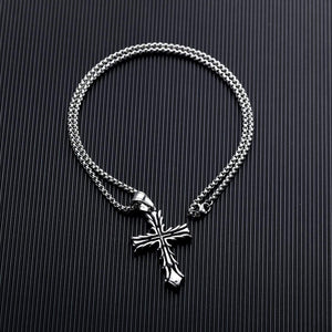 Mens Titanium Stainless Steel Pendant Necklace