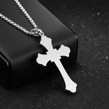 Load image into Gallery viewer, Mens Stainless Steel Pendant Black Necklace