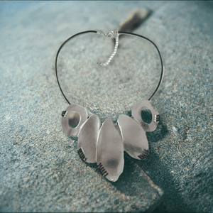 Womens Vintage Silver Pendant Statement Necklace