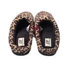 Load image into Gallery viewer, Dearfoams Slippers Womens Size 5/6 Small Brown Black Animal Print Slip On Shoes