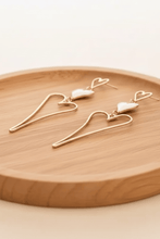 Load image into Gallery viewer, Womens Gold Heart Dangle Drop Lightweight‎ Earrings