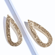 Load image into Gallery viewer, Womens Teardrop Gold Crystal‎ Sparkling Post Earrings