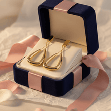 Load image into Gallery viewer, Womens Gold Tone Dangle Teardrop Earrings 4inches