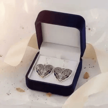 Load image into Gallery viewer, Womens Stainless Steel Angel Wing Heart Earrings‎