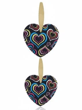 Load image into Gallery viewer, Womens Multi Colored Heart Earrings with Gold Post Stem