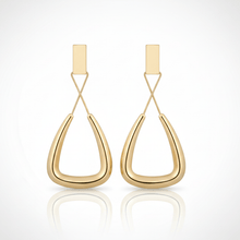 Load image into Gallery viewer, Womens Gold Tone Dangle Teardrop Earrings 4inches