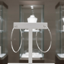 Load image into Gallery viewer, Womens Silver Hoop Earrings Fashion Jewelry