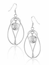 Load image into Gallery viewer, Womens‎ Sterling Silver 925 Double Hoop Earring