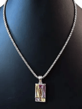 Load image into Gallery viewer, Womens Stainless Steel Titanium Silver Pendant Necklace Non Tarnish