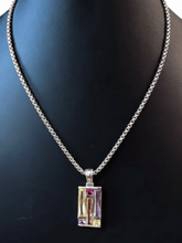 Load image into Gallery viewer, Womens Stainless Steel Titanium Silver Pendant Necklace Non Tarnish