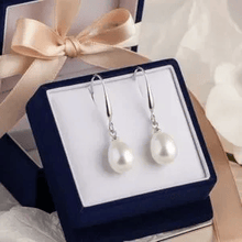 Load image into Gallery viewer, Womens Silver Plated Freshwater Cultured Pearl Dangle Earrings‎