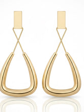 Load image into Gallery viewer, Womens Gold‎ Long Stem Statement Earrings
