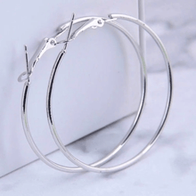Load image into Gallery viewer, Womens Silver Hoop Earrings Fashion Jewelry