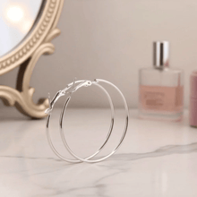 Load image into Gallery viewer, Womens Silver Hoop Earrings Fashion Jewelry