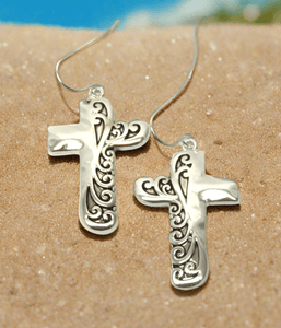 Earrings Womens Silver Tone Cross Earring Fashion Jewelry