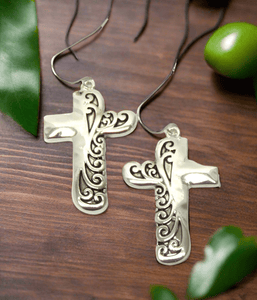 Earrings Womens Silver Tone Cross Earring Fashion Jewelry