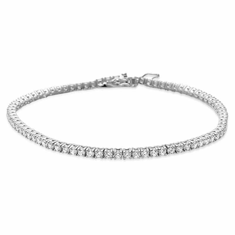 Sterling Silver .925 Paved Zirconia Tennis Bracelet