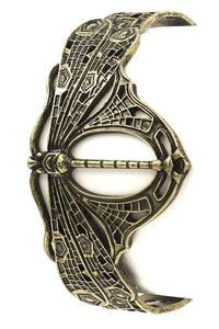 Antique Worn Gold Dragonfly Cuff Bracelet