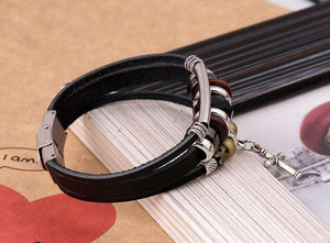Leather 3 Strand Magnetic Bracelet - 4 Colors