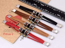 Load image into Gallery viewer, Leather 3 Strand Magnetic Bracelet - 4 Colors