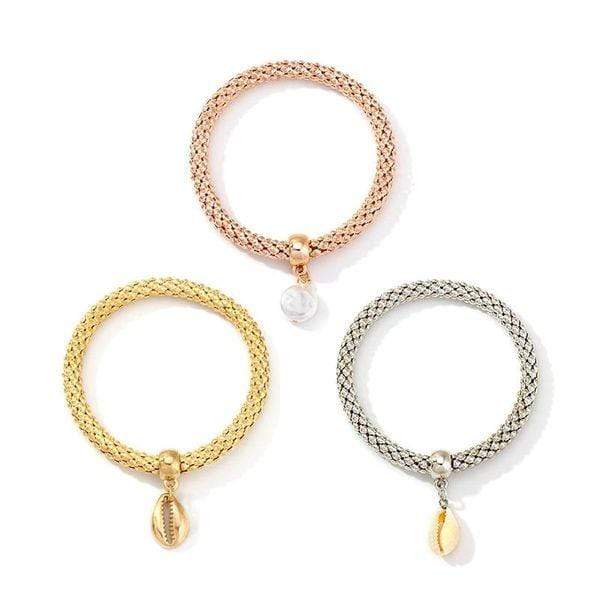 Womens Flexible Bangle Bracelet Set