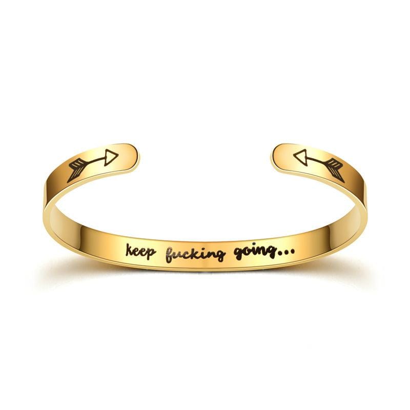 Stainless Steel Gold or Silver Cuff Bracelet Unisex Adult