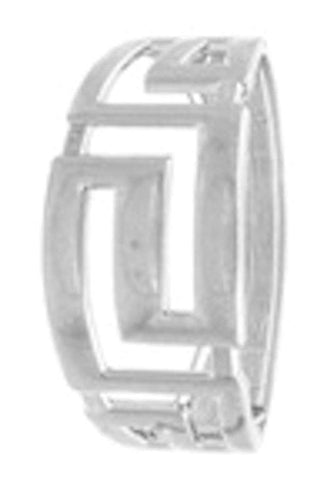Womens Silver Tone Hinge Geometric Bracelet Non-Tarnish