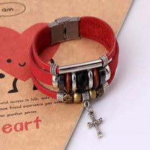 Load image into Gallery viewer, Leather 3 Strand Magnetic Bracelet - 4 Colors