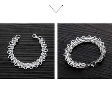 Load image into Gallery viewer, Silver Titanium &amp; Stainless Steel Chain-Link Bracelet
