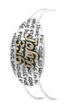 Load image into Gallery viewer, Worn Gold &amp; Silver Scripture &quot;John 3:16&quot; Bangle Bracelet
