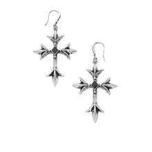 Load image into Gallery viewer, Earrings Womens Antique Silver Cross Dangle Earrings Jewelry