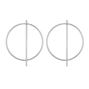 Womens Hoop Bar Stud Earrings Silver Gold Black Tone