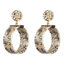 Load image into Gallery viewer, Gray Suit-Case Hoop Earrings - More Colors