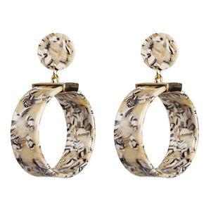 Gray Suit-Case Hoop Earrings - More Colors