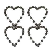 Load image into Gallery viewer, Earrings Womens Double Heart Rhinestone Earrings