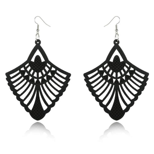 Earrings Womens Cut Out Wood Fashion Earrings Ear Jewelry