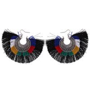 Earrings Womens Silk Fringe Rocker Earring Jewelry