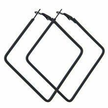 Load image into Gallery viewer, Etta&#39;J Jewelry Earrings Black Square Hoop Earrings Fashion Ear Jewelry