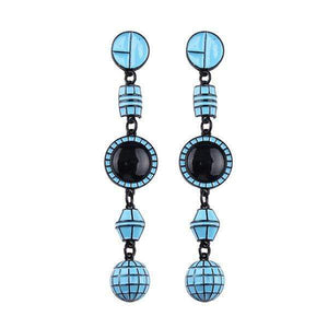 Womens Long Geometric Dangle Drop Earrings