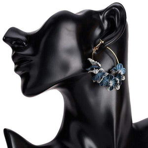 Earrings Womens Flower Hoop Earrings Jewelry